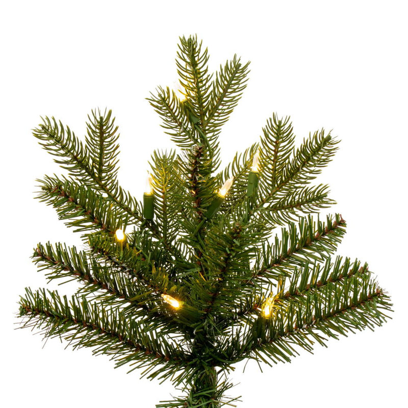 Artificial Fir Christmas Tree with Lights, 6.5', Clear/White