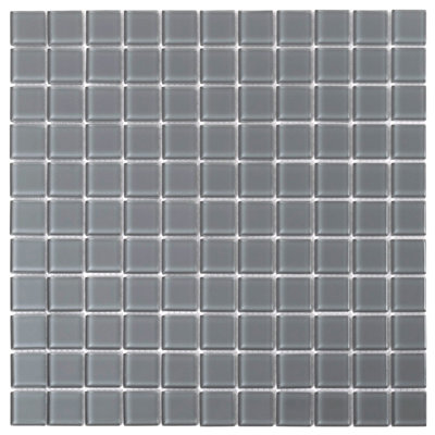 1" x 1" Polished Glass Mosaic Tile