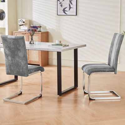 Amelie-Grace Faux Leather Upholstered Armless Dining Chair