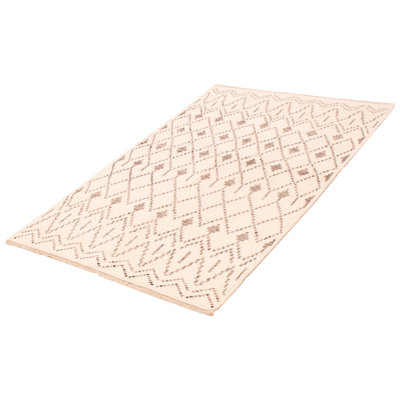 Grogan One-of-a-Kind 5'1" X 8'0" New Age Wool Area Rug in Cream