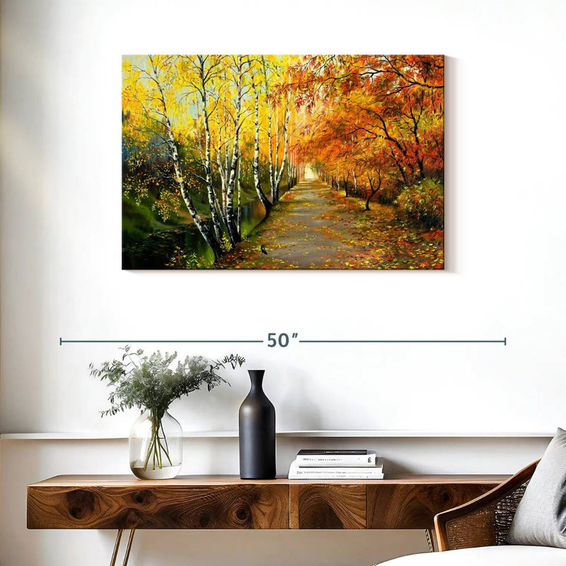 Peinture d'automne, H 24 po x l 36 po