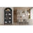 73 in Arched Metal Storage Cabinet with Glass Door,2 Adjustable Shelves,Rustic Display Unit for Kitchen Pantry, Living & Dining Rooms,Dark Black​​ with Legs