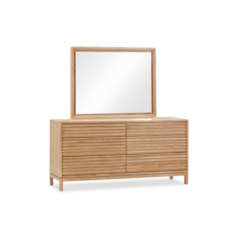 Grahamtown Solid Wood 172.72cm W 6 - Drawer Chest of Drawers, Natural