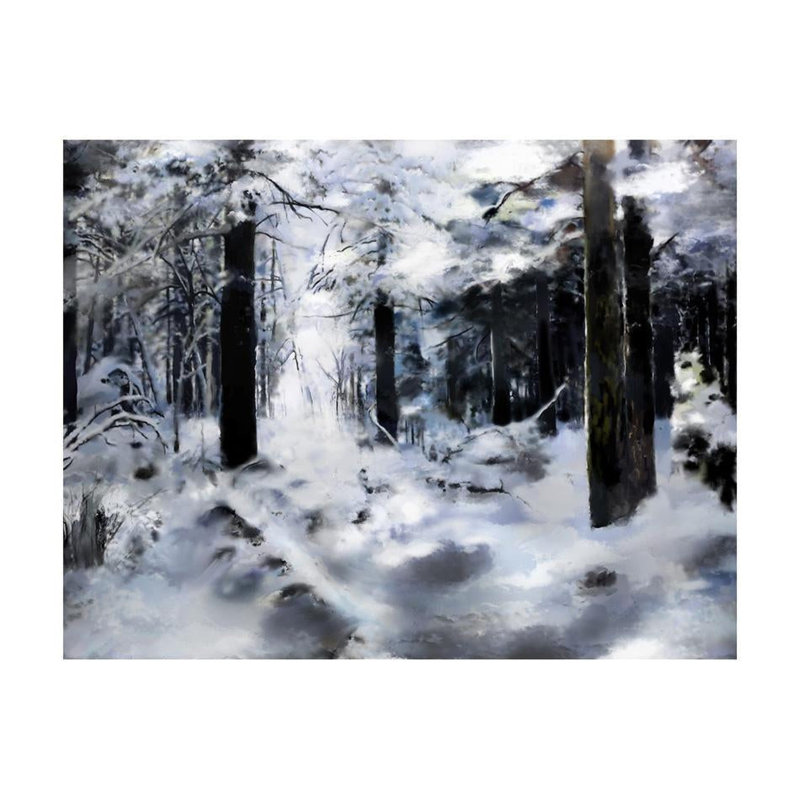Murale forêt d'hiver Darshanna, L 121 po x l 157 po