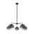 5-Light Hand-Blown Gradient Glass Globe Chandelier