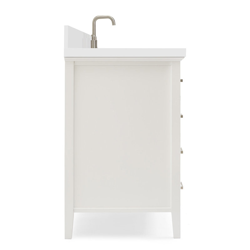 Kensington 37'' W Single Vanity, Oval, White