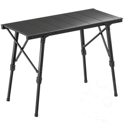 Foldable Camp Table With 2 Adjustable Heights