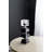 Black and Clear Glass 3-Tier Square Candle Holder - 2.5" x 2.5" x 8" - Black, Clear