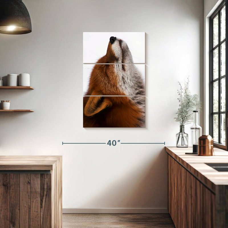 Brampt Red Fox Daydreaming, 38" H x 24" W