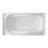 Kingston Brass Aqua Eden 60-Inch Acrylic Rectangular 3-Wall Alcove Tub with Armrests and Anti-Skid Surface-55204553