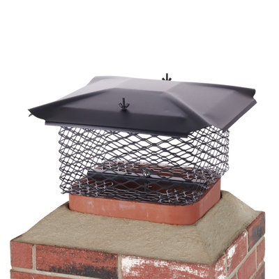 Black Galvannealed Universal Chimney Cover, 13-in x 13-in