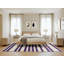 Tapis gris à rayures horizontales lavable à la machine-2003589304