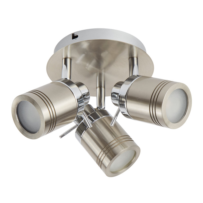 Marceline Ceiling Spotlight, Satin Silver/Chrome/Silver
