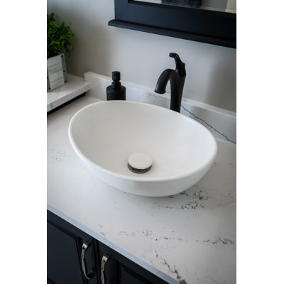Lavabo de salle de bain vasque ovale coulé
