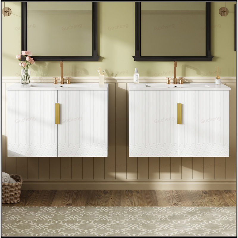 Ensemble de meuble-lavabo 60 po Vintage, Blanc