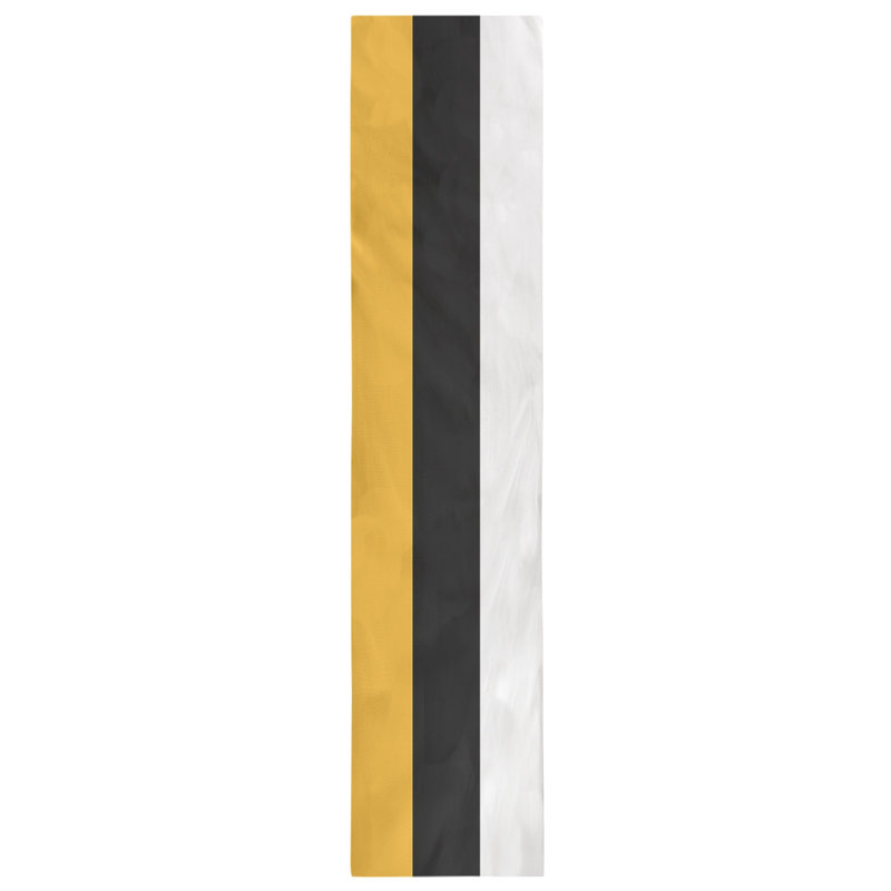 Los Angeles LA Basketball Table Runner, 90" L x 16" W, Gold/Black/White, Poly Twill
