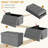 Folding Storage Ottoman Bench, 30" Large Capacity Foot Stool, Wooden Top, Light Gray Linen-68984085-68984087