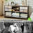 Helland Large 63"W Drawer Dresser, Farmhouse Storage organizer for Bedroom, Ruatic Chest of Drawers with Charging Station, Antique Dresser Chest with LED Light-823037648