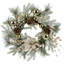 Couronne de Noël avec des lumières chaudes