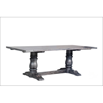 Table de salle à manger à finition grise patinée