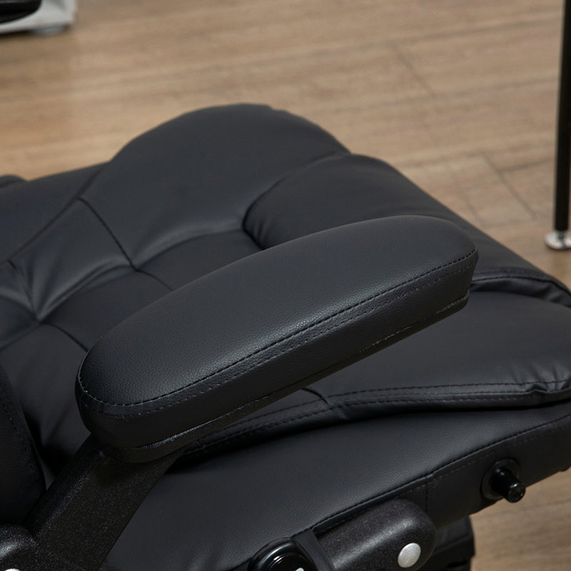 Fauteuil de massage chauffant à haut dossier, fauteuil chauffant, noir