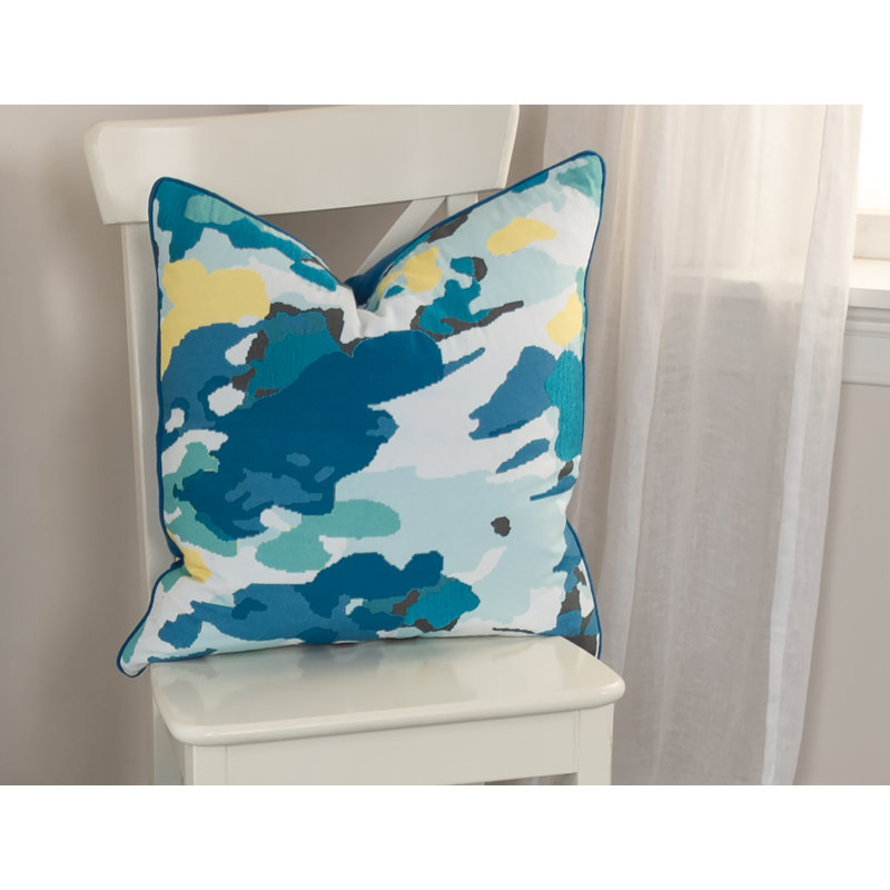 Embroidered Cotton Throw Pillow