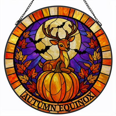 Panneau de vitrail 12 "H 12" Autumn Equinox