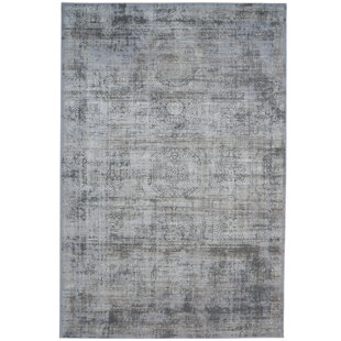 Abstract Machine Woven Gray Area Rug