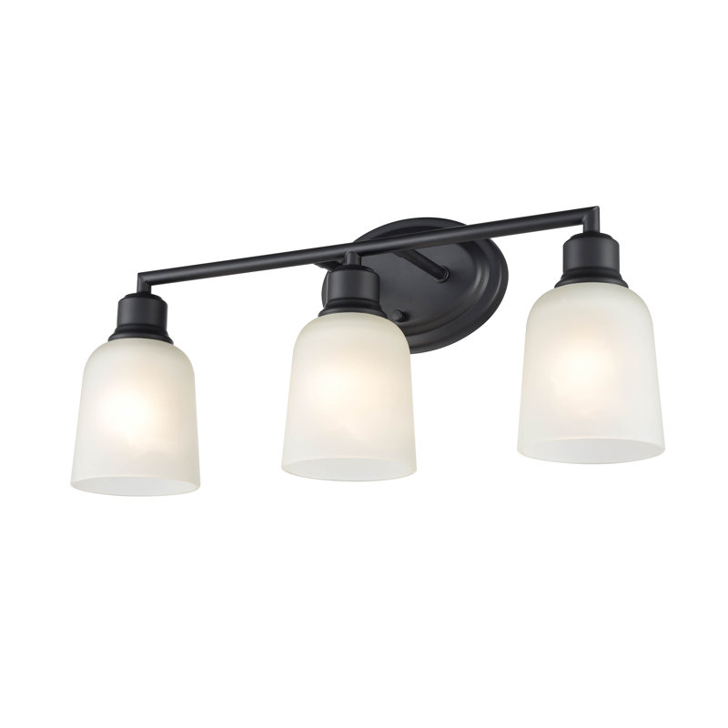 Amberle 3 Light Matte Black Bathroom Vanity