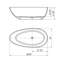 Baignoire de salle de bain autoportante 67 po 67 po