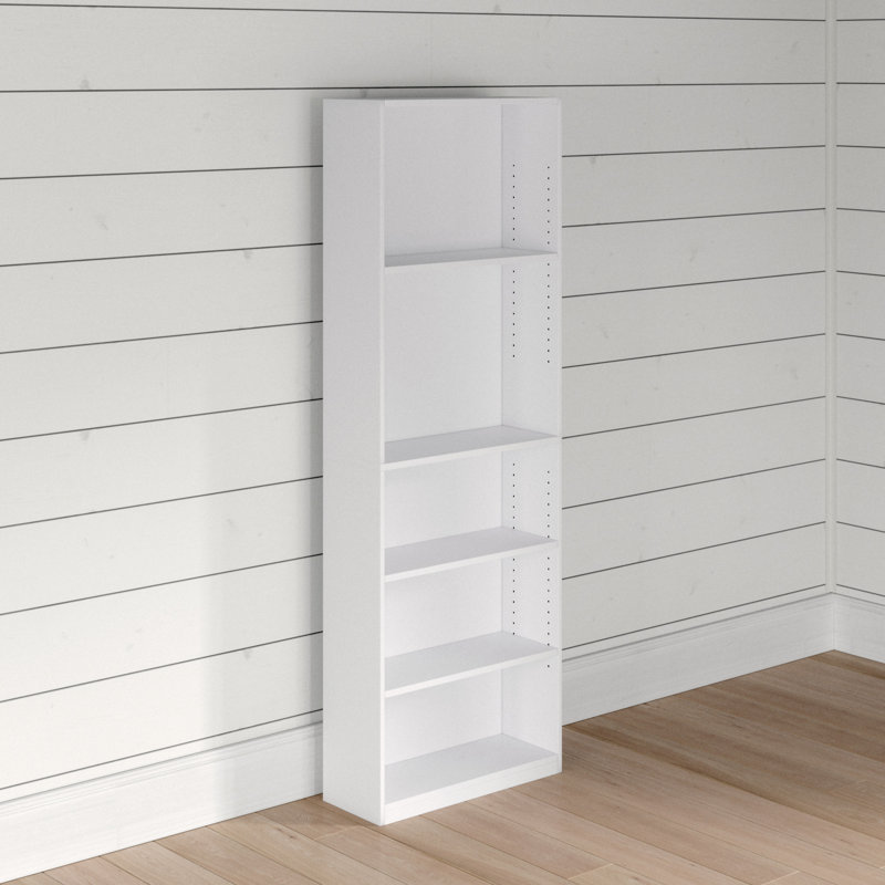 180.8cm H x 62.9cm W Standard Bookcase, White