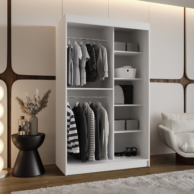 Sundhas Manufactured Wood Wardrobe, White