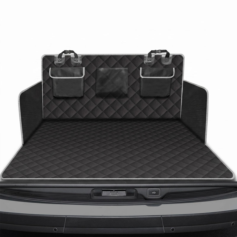 Doublure de coffre pour animal de compagnie SUV, tapis de voyage imperméable et antidérapant à dossier de voiture Oxford