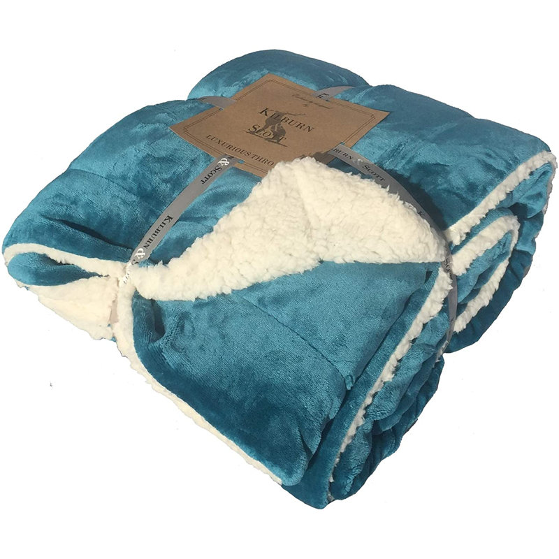 Plain Weave / Muslin Throw Blanket, Teal