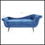 Chaise longue avec accoudoirs à volutes