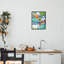 Kitchen Veggies on Stripes Framed Giclee, design by Courtney Haley-117383798-117383796