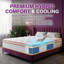 Très grand matelas hybride très grand Euro dans une boîte - mousse à mémoire de forme moyenne ferme de 10 pouces et ressorts ensachés, CertiPUR-US, sans fibre de verre-21037240-21037247