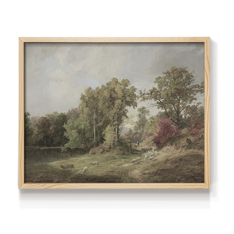 Paysages rétro-CCLXIX - reproduction encadrée, Naturel, H 22 po x l 28 po