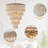 Bohemia 32" Beige Wood Beaded Tiered Large Statement Chandelier for Spacious Living Room, Entryway, High Ceiling Foyer