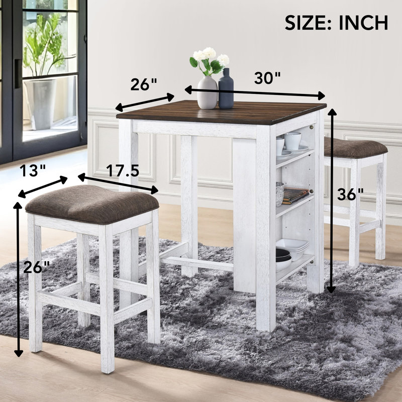 Compact And Functional Counter Dining - Rustic Finish Built To Endure