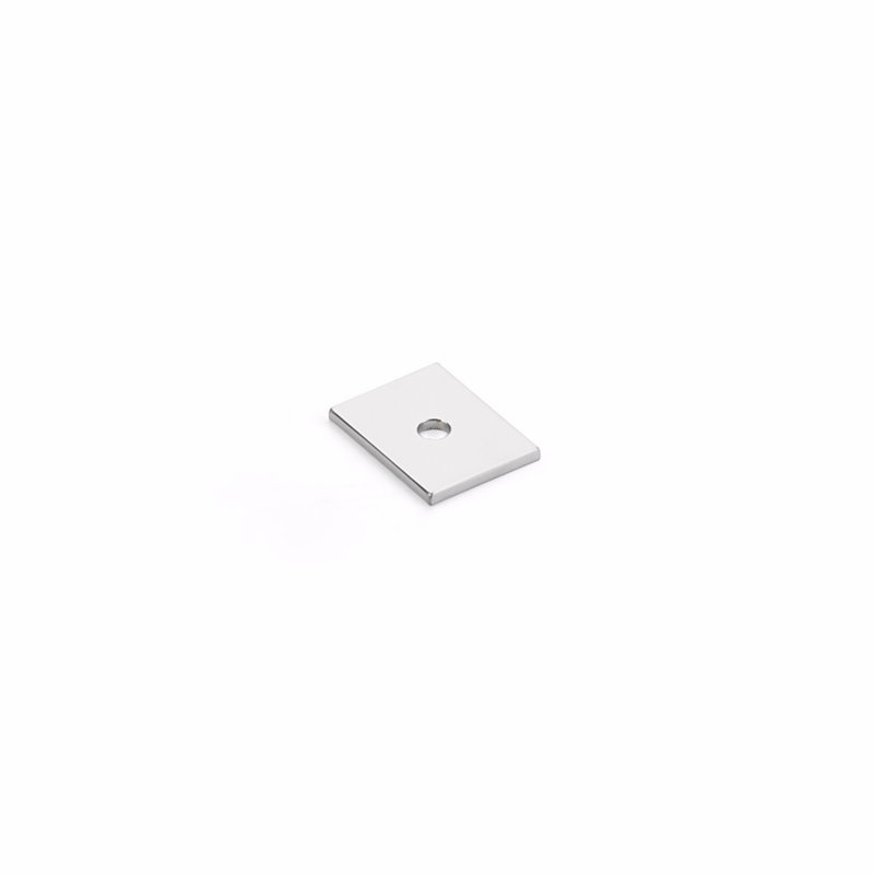 Pub House Knob Backplate, Polished Chrome