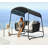 Cave 3 Person Porch Swing with Canopy