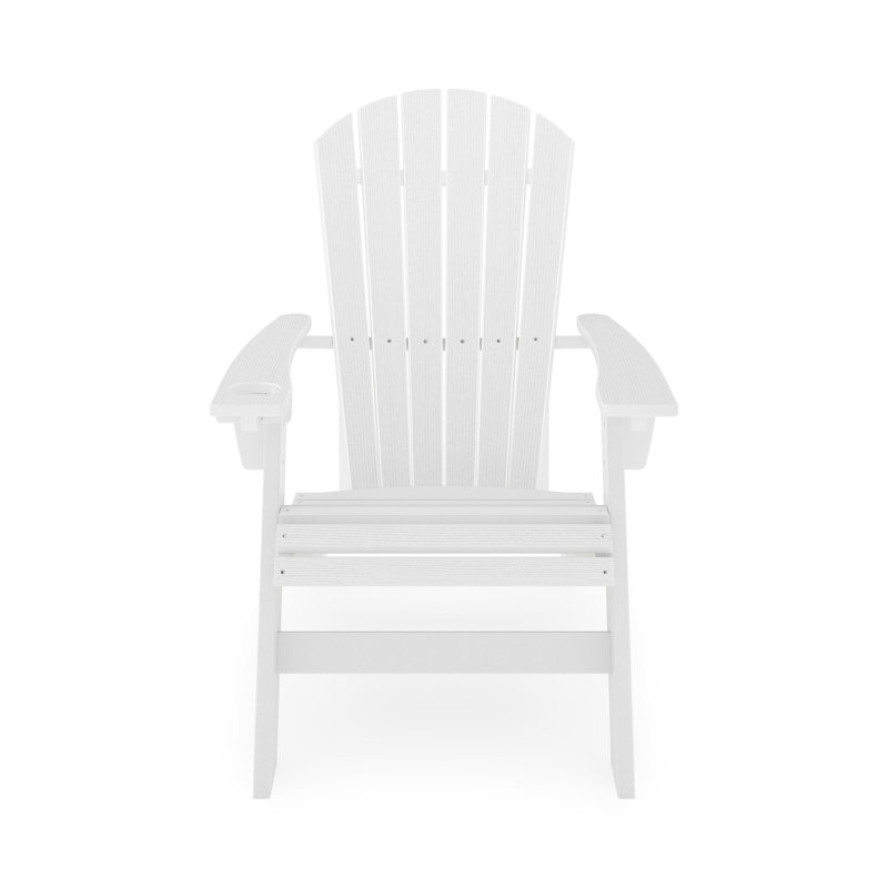 Chaise Durondack durable fabriquée en polyéthylène haute densité (PEHD) pour une détente extérieure confortable, Blanc