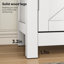 Armoire de rangement autoportante laquée blanche