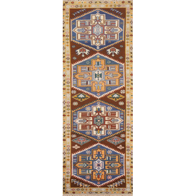 Tapis de couloir oriental géométrique 3x8