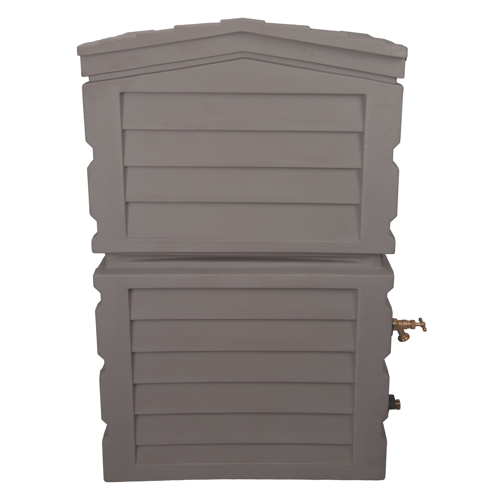 RTS Companies 25 Gal. Weather Resistant Plastic Drainable Rain Barrel ...