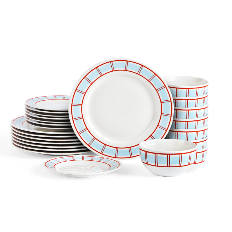 Yosemite 24-Piece Dinnerware Set Porcelain