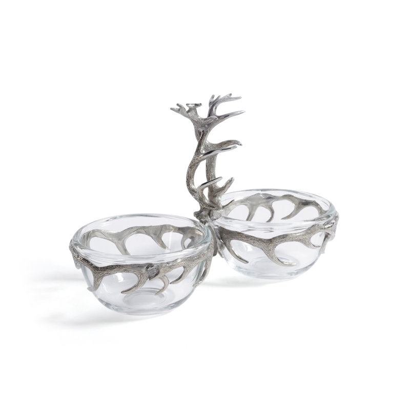 Barnstable Pewter & Glass Condiment Set