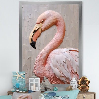 «Pink Flamingo Paradise III», reproduction d'art sur toile
