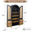 Rattan Kitchen Pantry Cabinet With Adjustable Shelves